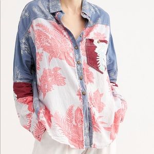 Button up free people top
